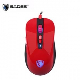 賽德斯 SADES Musket 狼火槍-紅 RGB 電競滑鼠